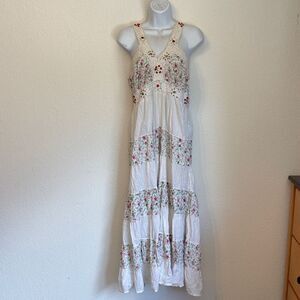 Palak Tiered Floral Maxi Dress Large